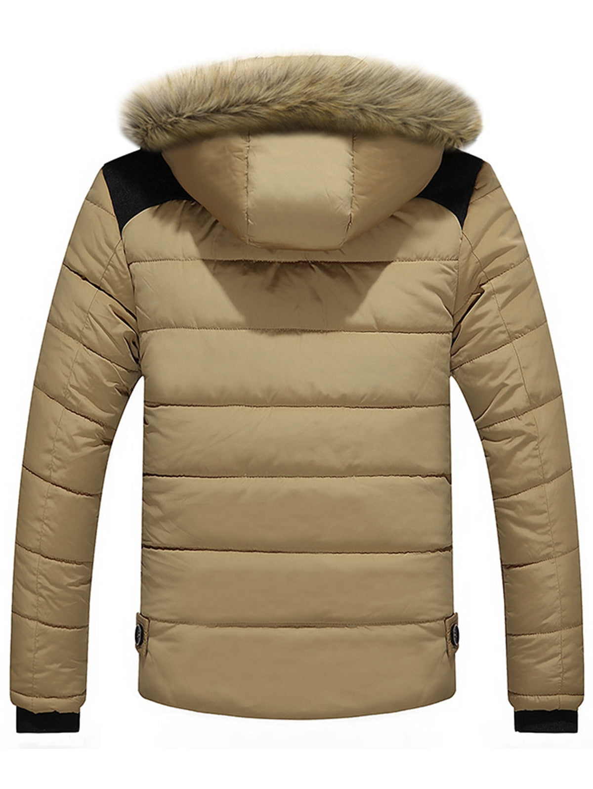 Faux Fur Trim Hooded Puffer Jacket eprolo