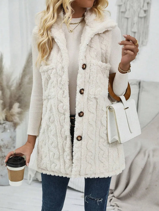 Fuzzy Button Up Vest Coat - FITzzE rghbeu-b4.myshopify.com Fuzzy Button Up Vest Coat
