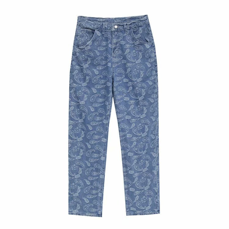 Jeans men's trendy straight leg loose Japanese pants trend Korean wide leg - FITzzE rghbeu-b4.myshopify.com Jeans men's trendy straight leg loose Japanese pants trend Korean wide leg