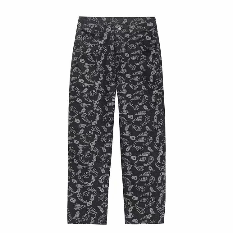Jeans men's trendy straight leg loose Japanese pants trend Korean wide leg - FITzzE rghbeu-b4.myshopify.com Jeans men's trendy straight leg loose Japanese pants trend Korean wide leg