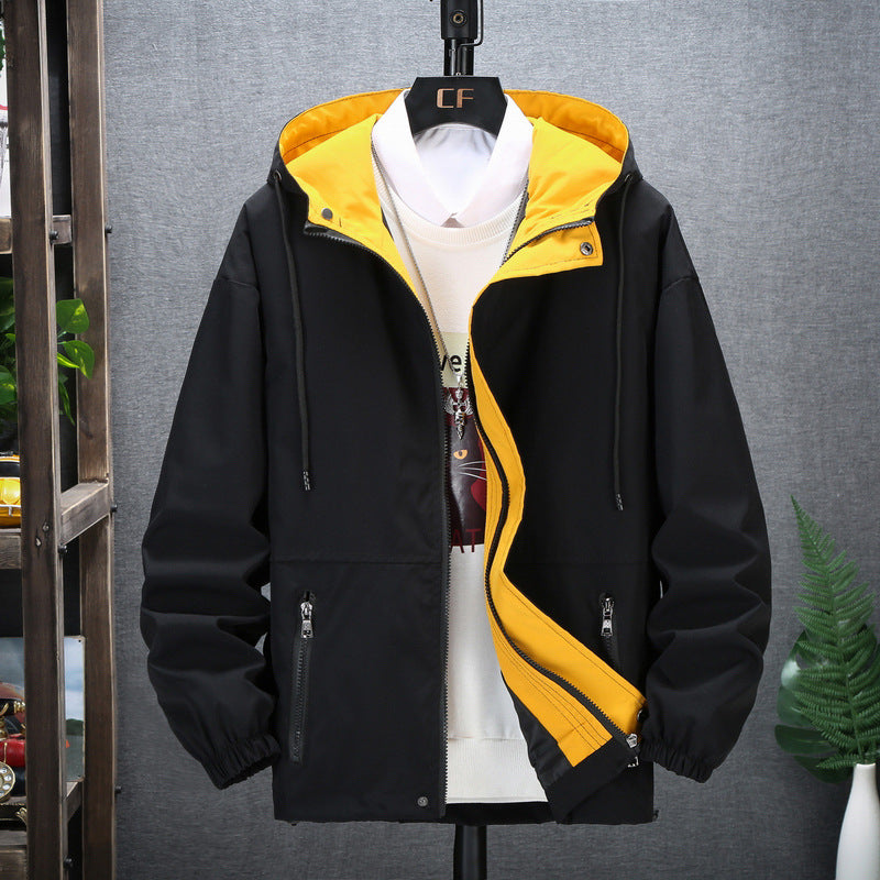 Men's casual jacket fashion trend hooded jacket Japanese workwear men's jacket - FITzzE rghbeu-b4.myshopify.com Men's casual jacket fashion trend hooded jacket Japanese workwear men's jacket