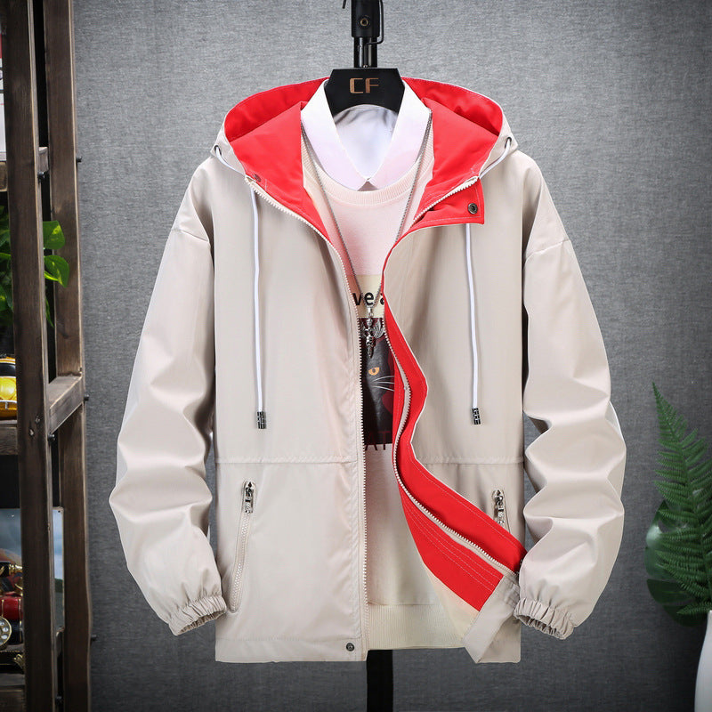 Men's casual jacket fashion trend hooded jacket Japanese workwear men's jacket - FITzzE rghbeu-b4.myshopify.com Men's casual jacket fashion trend hooded jacket Japanese workwear men's jacket