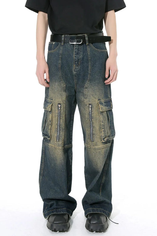 Mid Rise Jeans with Cargo Pockets - FITzzE rghbeu-b4.myshopify.com Mid Rise Jeans with Cargo Pockets