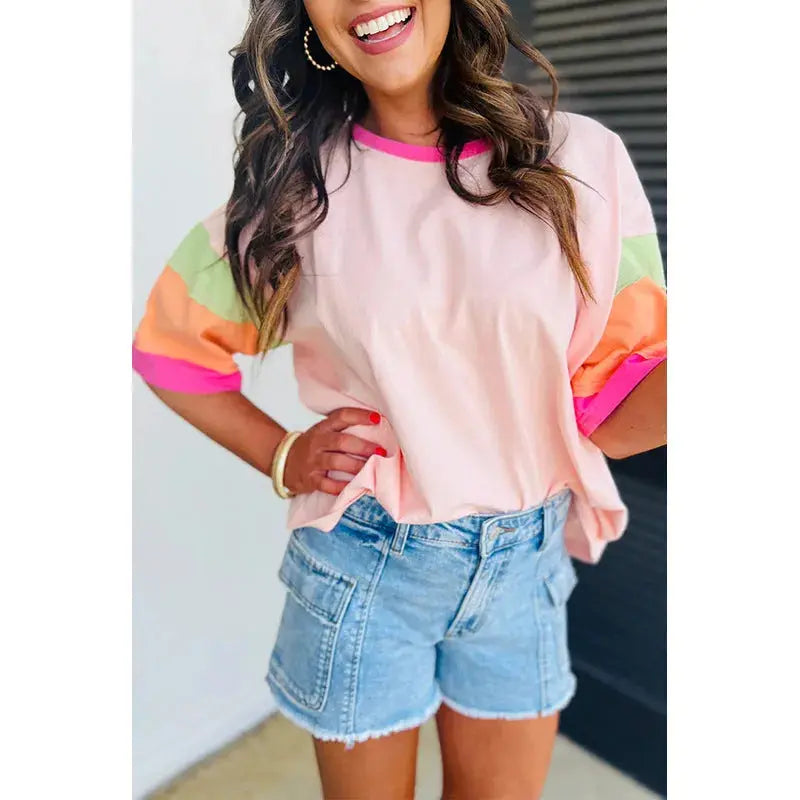 Round neck half sleeved top for women loose T-shirt for women - FITzzE rghbeu-b4.myshopify.com Round neck half sleeved top for women loose T-shirt for women
