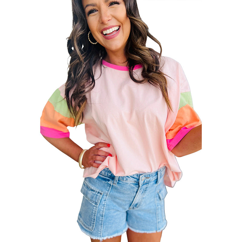 Round neck half sleeved top for women loose T-shirt for women - FITzzE rghbeu-b4.myshopify.com Round neck half sleeved top for women loose T-shirt for women