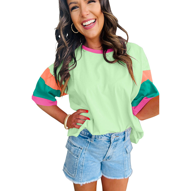 Round neck half sleeved top for women loose T-shirt for women - FITzzE rghbeu-b4.myshopify.com Round neck half sleeved top for women loose T-shirt for women