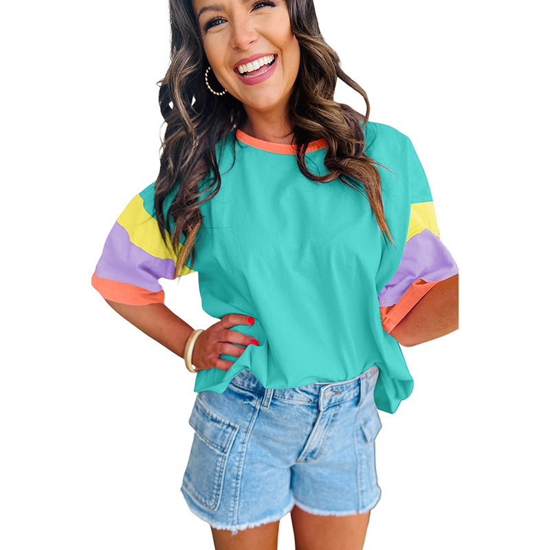 Round neck half sleeved top for women loose T-shirt for women - FITzzE rghbeu-b4.myshopify.com Round neck half sleeved top for women loose T-shirt for women