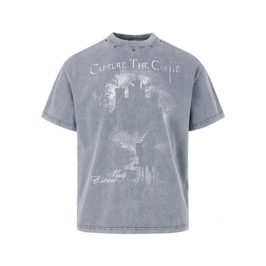 Street Washed Print Loose Casual Short Sleeve T-Shirt for Men - FITzzE rghbeu-b4.myshopify.com Street Washed Print Loose Casual Short Sleeve T-Shirt for Men